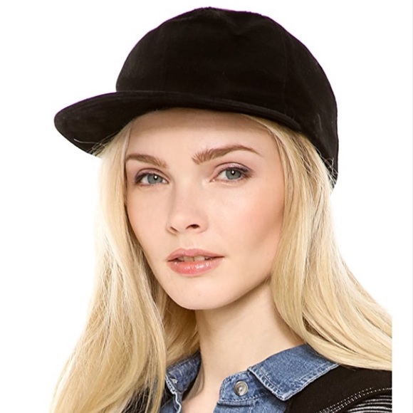 Eugenia Kim Darien Suede Calf Hair Baseball Cap - Picture 2 of 9